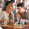 Ali Fedotowsky and Roberto Martinezare seen having lunch together at the Newsroom cafe. Los Angeles.