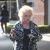 Doris Roberts
 goes shopping at the Apple store at The Grove
Hollywood. California