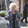 Doris Roberts
 goes shopping at the Apple store at The Grove
Hollywood. California