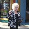 Doris Roberts
 goes shopping at the Apple store at The Grove
Hollywood. California