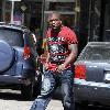 Quinton Jackson aka Rampage Jackson
 leaves Coffee Bean with a friend in West Hollywood
Los Angeles, California.