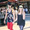 Lacey Schwimmer and her boyfriend
 leave the movie theatre at The Grove
Los Angeles, California.