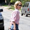 January Jones 'Mad Men' star taking her dog for a morning walk Los Angeles.