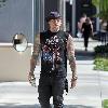 Benji Madden
 of the rock band 'Good Charlotte', wearing a sleeveless shirt showing off his tattoos
Los Angeles, California.