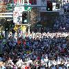 The 'City To Surf' public marathon, a 14 kilometre run between the Sydney CBD and the shores of Bondi Beach. Now in its 40th year, it is the world's largest public marathon, attracting upwards of 80,000 runners. Sydney.