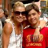 Kelly Ripa and Michael Consuelos Kelly Ripa walking in SoHo with her son New York City.