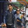 Dev Patel and girlfriend Frida Pinto out walking in London. The couple met while working together on the film 'Slumdog Millionaire', and more than a year since it swept the boards at the Academy Awards, the pair appear to be as close as ever. London. Dev Patel and girlfriend Frida Pinto out walking in London. The couple met while working together on the film 'Slumdog Millionaire', and more than a year since it swept the boards at the Academy Awards, the pair appear to be as close as ever. London.