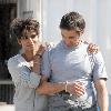 Halle Berry and co-star Olivier Martinezin Cape Town on the set of the movie 'Dark Tide'Cape Town.