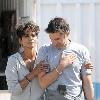 Halle Berry and co-star Olivier Martinezin Cape Town on the set of the movie 'Dark Tide'Cape Town.