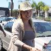 A pregnant Ali Larter leaves Little Next Door cafe Los Angeles.