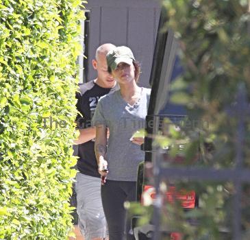 Megan Fox departs a personal training session Los Angeles.