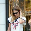 Fearne Cotton and Perez Hilton are filmed while shopping on Rodeo Drive in Beverly Hills Los Angeles, California –