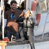 Halle Berry
on the set of her new film Dark Tide, while filming a shark attack scene in the Indian Ocean with co-star Olivier Martinez. The movie follows a diving instructor who returns to deep waters after a near-fatal encounter with a great white shark.
Capetown, South Africa.