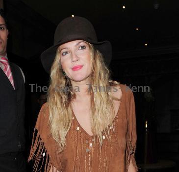 Drew Barrymore leaving her London hotel London.