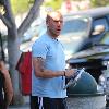 Comedian Dov Davidoff 
out shopping carrying a notebook jotting down new material for his stand up comedy
Hollywood, California.