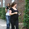 Pregnant Natalie Cassidy goes for a check-up at the hospital
Hertfordshire, England.