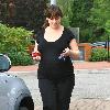 Pregnant Natalie Cassidy goes for a check-up at the hospital
Hertfordshire, England.