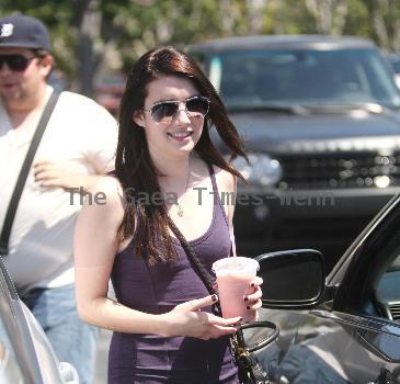 Emma Roberts 
is spotted having lunch with her boyfriend at Fred Segal in West Hollywood,
Los Angeles, California.