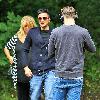 Peter Andre with his publicist Claire Powell and a film crew arrive at a venue in West Sussex for a business meeting and lunch.
West Sussex, England.