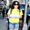 Jordin Sparksis seen arriving at the Richard Rodgers Theater for her role in the musical 'In the Heights'.New York City.