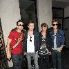 Harry Judd, Danny Jones, Dougie Poynter, Tom Fletcher of Mcfly
outside the May Fair hotel
London, England.