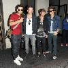 Harry Judd, Danny Jones, Dougie Poynter, Tom Fletcher of Mcfly
outside the May Fair hotel
London, England.