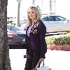 Morgan Fairchild 
walking in Beverly Hills wearing a black sweater
Los Angeles, California.