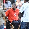 Tracy Morgan
 filming on location for the television show '30 Rock'.
New York City, USA.