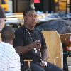 Tracy Morgan
 filming on location for the television show '30 Rock'.
New York City, USA.