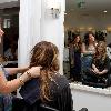 Hilary Duff newly wed getting a blow dry at Byron & Tracey Beauty Bar
Los Angeles, California.