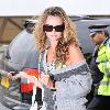 Nadine Coyle arrives at Heathrow Airport London.