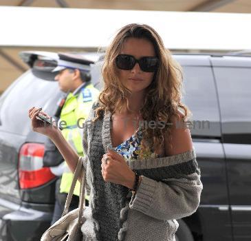 Nadine Coyle arrives at Heathrow Airport London.