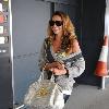 Nadine Coyle arrives at Heathrow Airport London.