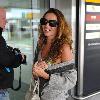 Nadine Coyle arrives at Heathrow Airport London.