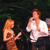 Kylie Minogue and Rufus Wainwright performing live in concert at the Watermill Center Musuem benefit  Hamptons.