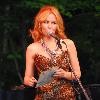 Kylie Minogue and Rufus Wainwright performing live in concert at the Watermill Center Musuem benefit  Hamptons.