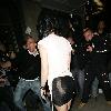 Katy Perry is swamped by photograhers as she arrives back to at hotel London.