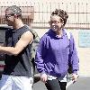 Bristol Palin with dancing partner Mark Ballas leaves the dance studio after rehearsing for the TV show Dancing with the Stars (DWTS) Hollywood.