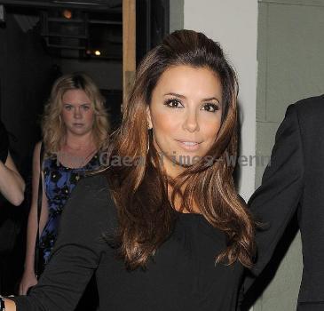 Eva Longoria arriving back at her hotel, after a night out at Soho House.
London, England.