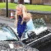 Alex Gerrard returns to her car after going to the hairdressers
Liverpool, England.