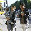 Jessica Alba and Cash Warren spotted out and about in Beverly Hills with their daughter, Honor Marie. Los Angeles.