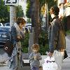 Jessica Alba and Cash Warren spotted out and about in Beverly Hills with their daughter, Honor Marie. Los Angeles.