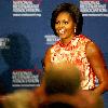 First Lady Michelle Obama
delivers remarks at the National Restaurant Association (NRA) fall board meeting, where she focused on comprehensive solutions to combat childhood obesity from restaurant leaders, held at Hyatt Regency
Washington DC, USA.