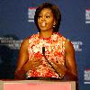 First Lady Michelle Obama
delivers remarks at the National Restaurant Association (NRA) fall board meeting, where she focused on comprehensive solutions to combat childhood obesity from restaurant leaders, held at Hyatt Regency
Washington DC, USA.