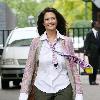 Lynda Carter 
outside the ITV studios
London, England.