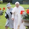 His Holiness Pope Benedict XVI, accompanied by Queen Elizabeth ll, attends a reception at the Palace of Holyrood House.
Edinburgh, Scotland.