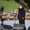 Susan Boyle 
performs at Bellahouston Park prior to the arrival of Pope Benedict XVI.
Glasgow, Scotland.