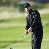 Hugh Grant 
Practise Round of the Alfred Dunhill Links Championship at The Old Course, St Andrews. 
Fife, Scotland.