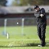 Hugh Grant 
Practise Round of the Alfred Dunhill Links Championship at The Old Course, St Andrews. 
Fife, Scotland.