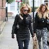 Kylie Minogue leaving the offices of her management company. London.